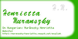 henrietta muranszky business card